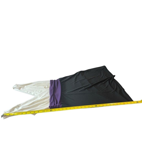 VTG 90s Bmoss Stretch Color Block V-neck A-line Sleeveless Dress S - Picture 7 of 11